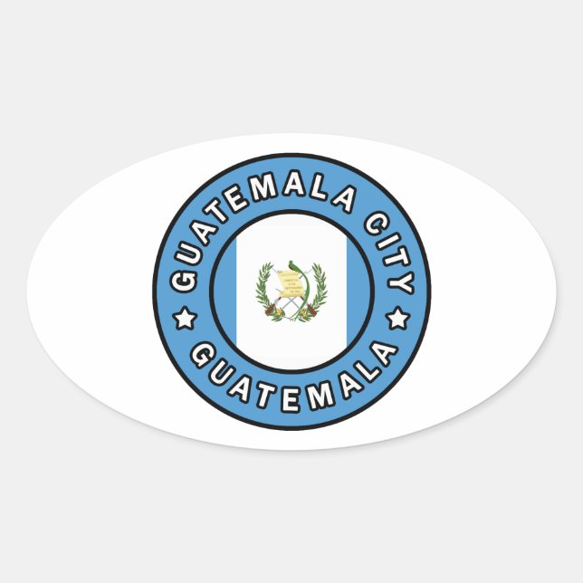 Guatemala City Guatemala Oval Sticker (Front)