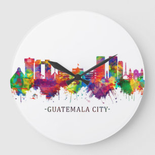 Guatemala City Guatemala Skyline Large Clock