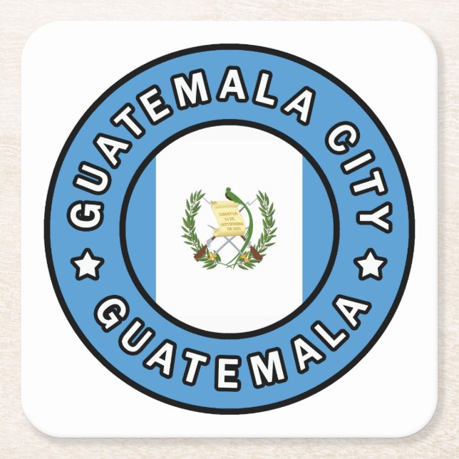 Guatemala City Guatemala Square Paper Coaster (Front)