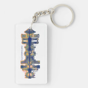 Guatemala City Skyline Key Ring
