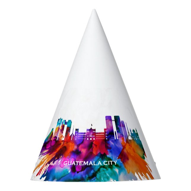 Guatemala City Skyline Party Hat (Front)