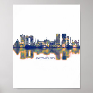 Guatemala City Skyline Poster