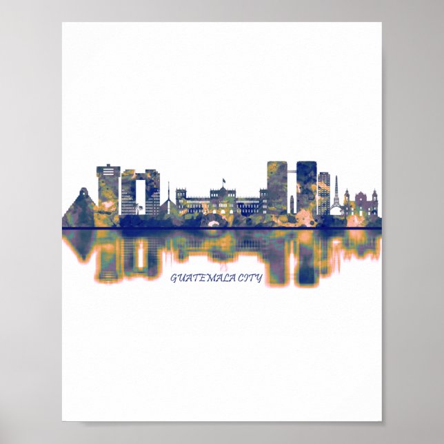 Guatemala City Skyline Poster (Front)
