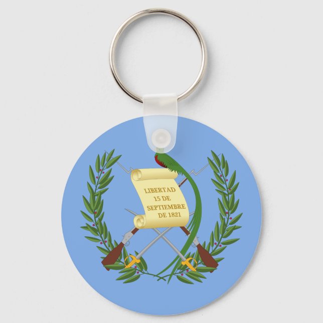 Guatemala Coat of Arms Key Ring (Front)