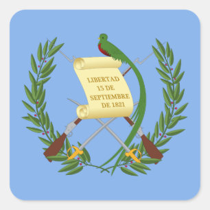 Guatemala Coat of Arms Square Sticker