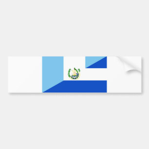 guatemala el salvador half flag country symbol bumper sticker