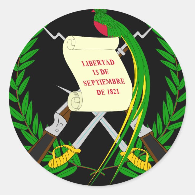 guatemala emblem classic round sticker (Front)