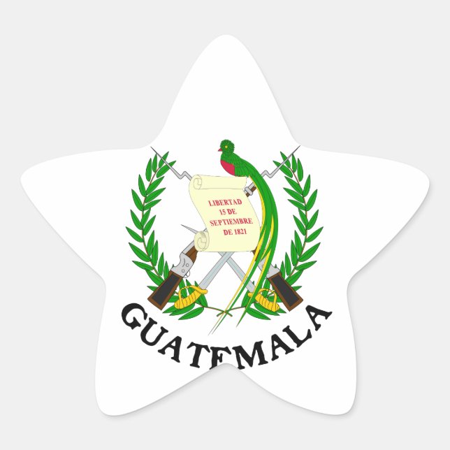 GUATEMALA - emblem/flag/coat of arms/symbol Star Sticker (Front)