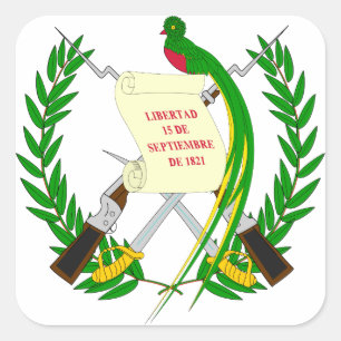 guatemala emblem square sticker
