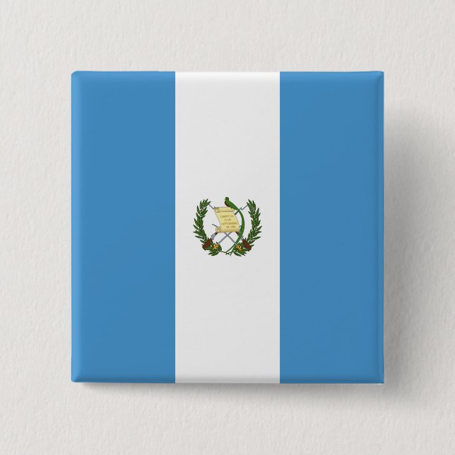 Guatemala Flag 15 Cm Square Badge (Front)