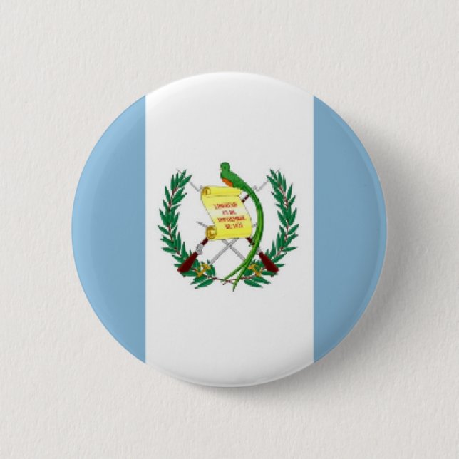 Guatemala Flag 6 Cm Round Badge (Front)