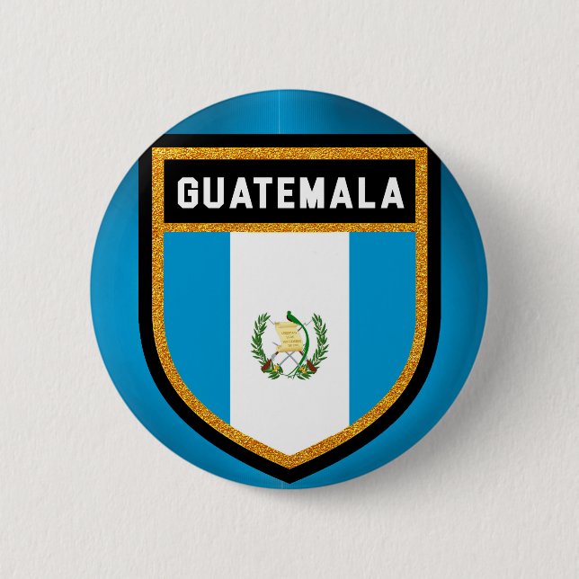 Guatemala Flag 6 Cm Round Badge (Front)