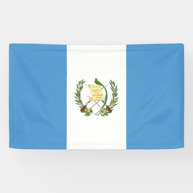 Guatemala flag  banner (Horizontal)
