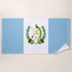 Guatemala flag beach towel