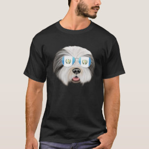 Guatemala Flag Bearded Collie Dog Guatemala Pocket T-Shirt