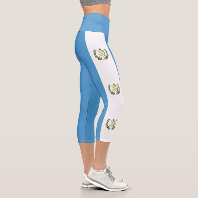 Guatemala Flag Capri Leggings (Right)