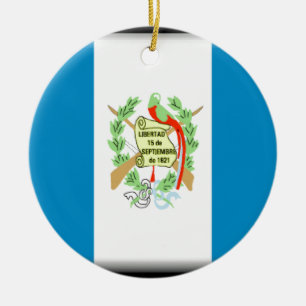 Guatemala Flag Ceramic Tree Decoration