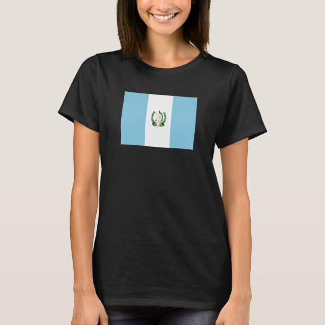 Guatemala Flag Chapin Quetzal Antigua Tikal Peten  T-Shirt (Front)