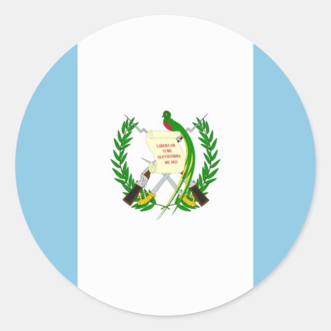 Guatemala Flag Classic Round Sticker (Front)