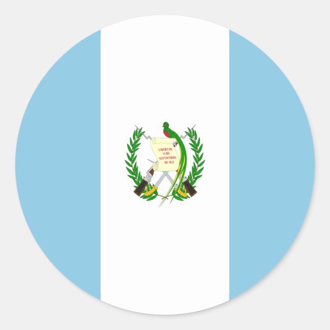 Guatemala Flag Classic Round Sticker (Front)