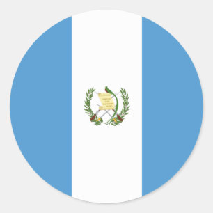 Guatemala flag  classic round sticker