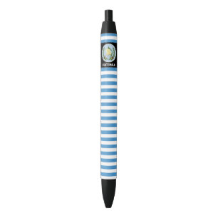 Guatemala Flag Cute Patriotic Black Ink Pen