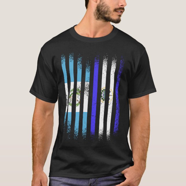 Guatemala Flag El Salvador Grown Country Flags Str T-Shirt (Front)