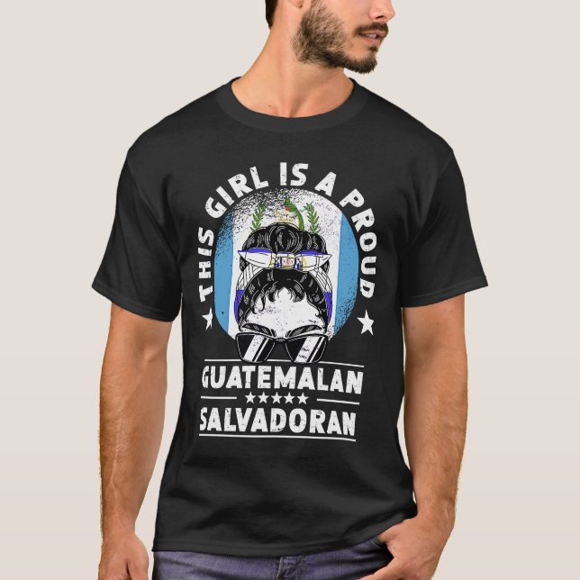 Guatemala Flag El Salvador Grown Women Girl Pride T-Shirt (Front)