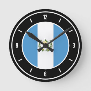 Guatemala Flag Elegant Round Clock