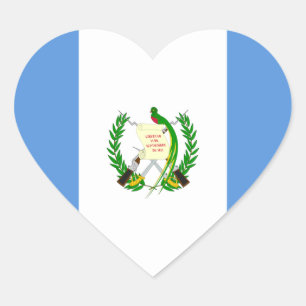 Guatemala Flag GT Heart Sticker