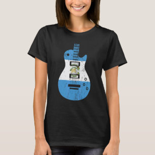 Guatemala Flag Guitar Vintage Musician T-Shirt