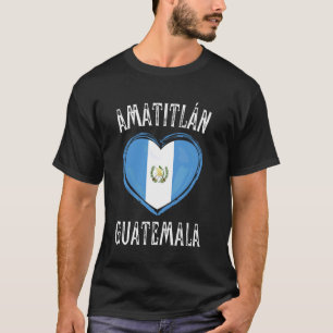 Guatemala Flag Heart Amatitlan City T-Shirt