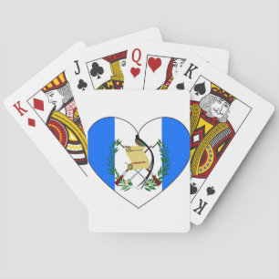 Guatemala Flag Heart Playing Cards