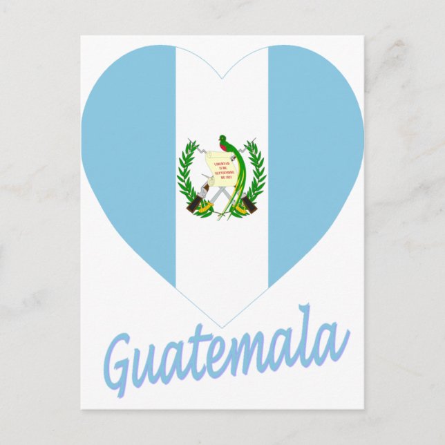 Guatemala Flag Heart Postcard (Front)