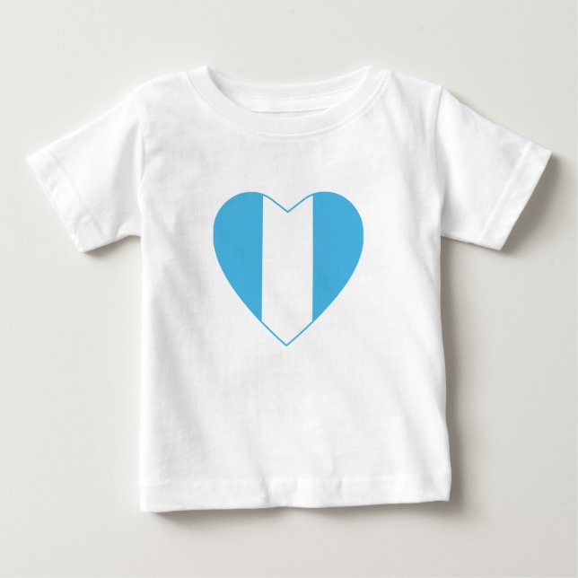 Guatemala Flag Heart T-Shirt (Front)