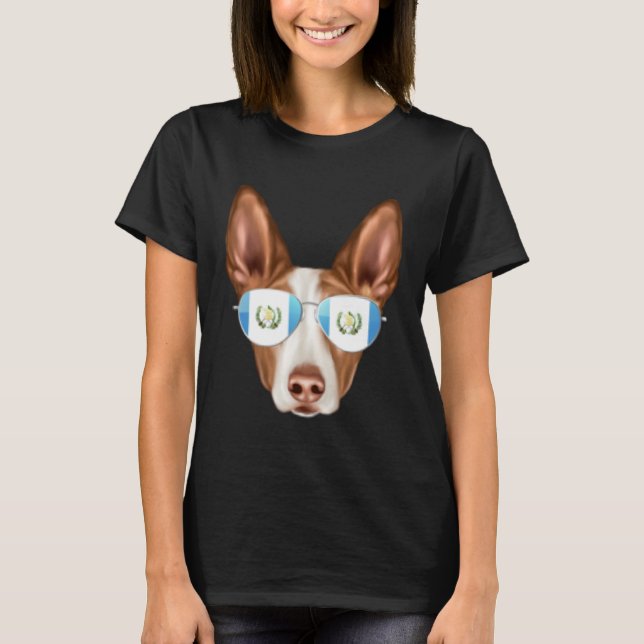 Guatemala Flag Ibizan Hound Dog Guatemala Pocket T-Shirt (Front)