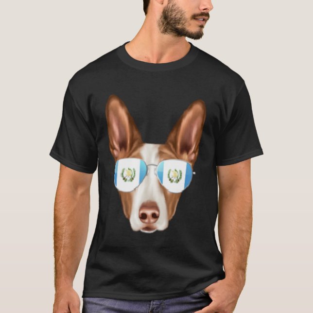 Guatemala Flag Ibizan Hound Dog Guatemala Pocket T-Shirt (Front)