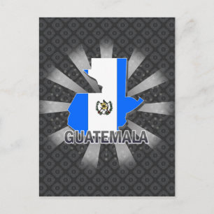 Guatemala Flag Map 2.0 Postcard