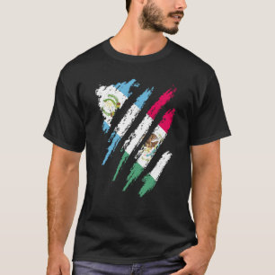 Guatemala Flag Mexico Grown Patriot Country Stripe T-Shirt