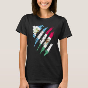 Guatemala Flag Mexico Grown Patriot Country Stripe T-Shirt