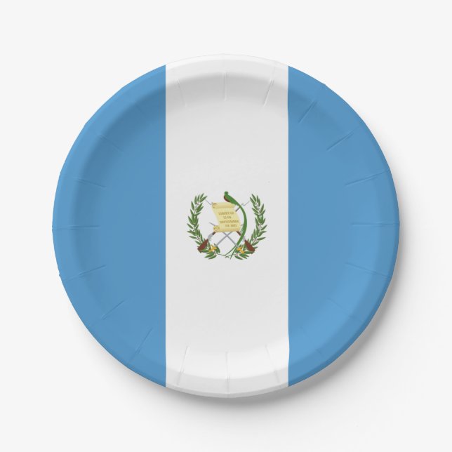 Guatemala flag  paper plate (Front)