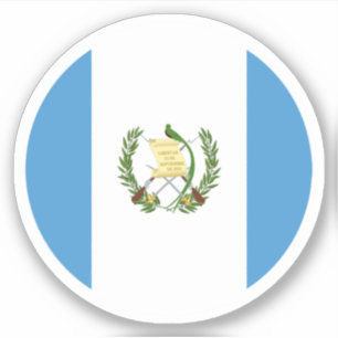 Guatemala Flag Round Sticker