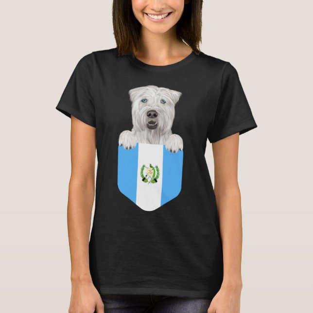 Guatemala Flag Soft Coated Wheaten Terrier Dog In  T-Shirt (Front)
