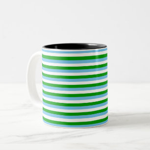 Guatemala flag stripes country symbol lines green Two-Tone coffee mug