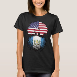 Guatemala Guatemalan American USA Tree Roots Flag T-Shirt