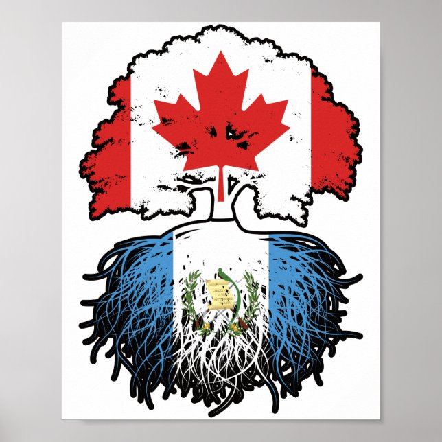 Guatemala Guatemalan Canadian Canada Tree Roots Poster (Front)