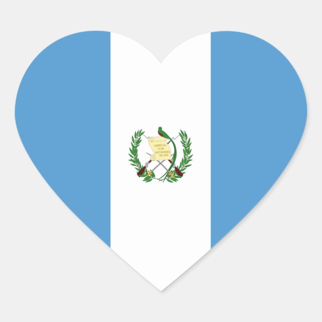Guatemala/Guatemalan Heart Flag Heart Sticker (Front)