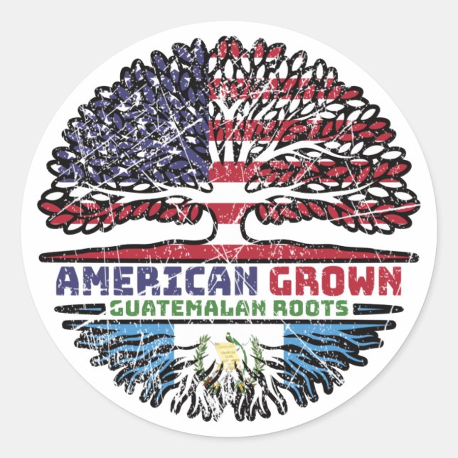 Guatemala Guatemalan US American USA United States Classic Round Sticker (Front)