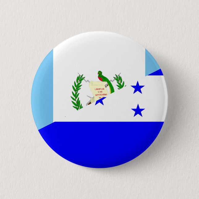 guatemala honduras half flag symbol 6 cm round badge (Front)