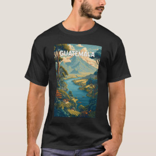 Guatemala Illustration Travel Art Vintage T-Shirt